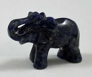 SODALITE ELEPHANT Stone Carving Crystal Healing T5  