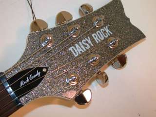DAISY ROCK Electric Guitar, Rock Candy, Platinum Sparkle, 14 6759 