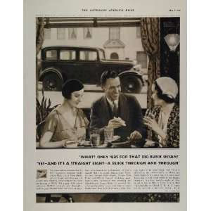   Eight Sedan Car Restaurant Cafe   Original Print Ad