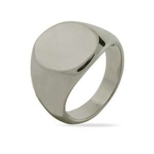  Mens Oval Cut Stainless Steel Signet Ring Size 11 (Sizes 9 