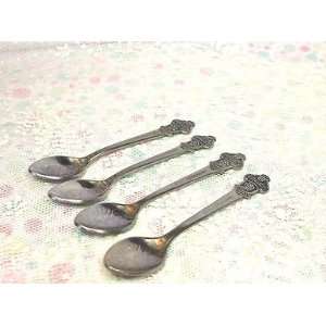 Vintage Rolex Demitasse Spoons,Set of Four,Silverplated,Bucherer of 