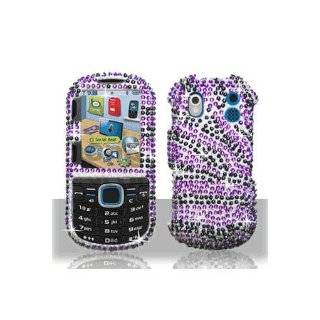 Samsung SCH U460 Intensity 2 Full Diamond Graphic Case   Purple/Black 