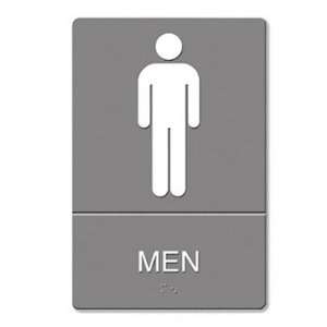  New   ADA Sign, Men Restroom Symbol w/Tactile Graphic 