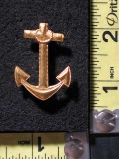   WWII Era U.S Navy U.S.N. Anchor Pin / Pinback Marked H.L.R. GI  