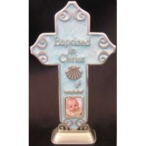  6 Baptized Standing Cross (JC 4209 E) Blue and Pewter 