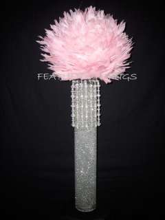Pink Feather Ball Centerpiece  