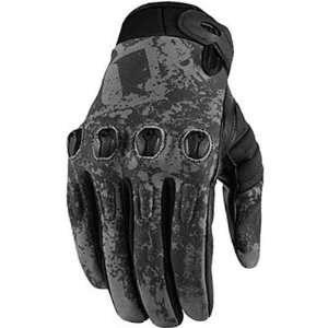  Icon Sub Etched Mens Textile Street Motorcycle Gloves 