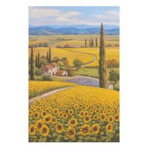  Sunflower Field Giclee Poster Print by Sung Kim, 12x16 