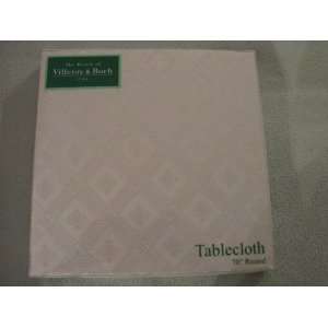   Villeroy & Boch Solid White Tablecloth, 70 Inch Round