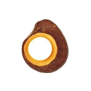  Tagua Nut Gold Open Slice (side drilled) 33 45x24 36mm 