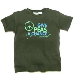  Give Peas a Chance Short Sleeve T shirt in Olive Green 