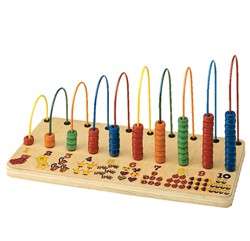   abacus or a busy play cube with mazes and number counting play