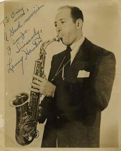 1950s Jazz Musician Lenny Hambro Autograph Signed Original Vintage 