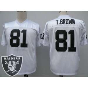   Tim Brown White Jersey Throwback Nfl Football Authentic Jersey Sports