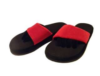 BEECH Yoga Sandals COMFY SLIPPERS Women VELVET RED Toe Stretchers 