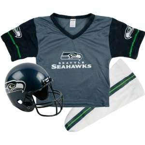 Seattle Seahawks Kids/Youth Football Helmet Uniform Set 