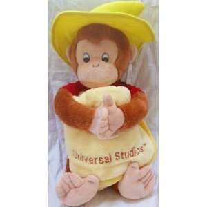   Monkey in Yellow Cap Holding Cuddly Blanket Doll Toy Toys & Games