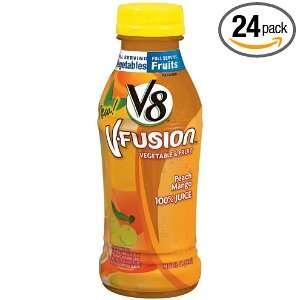 V8 Fusion Peach Mango, 12 Ounce Pet (Pack of 24)  Grocery 