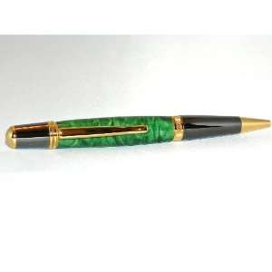  Wall Street Pen Black Titanium and Gold Components Green 