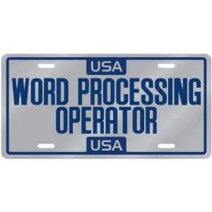  New  Usa Word Processing Operator  License Plate 